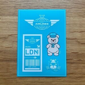 Jellycat Airlines London Sticker Sheet Travel Collectible Blue Rare